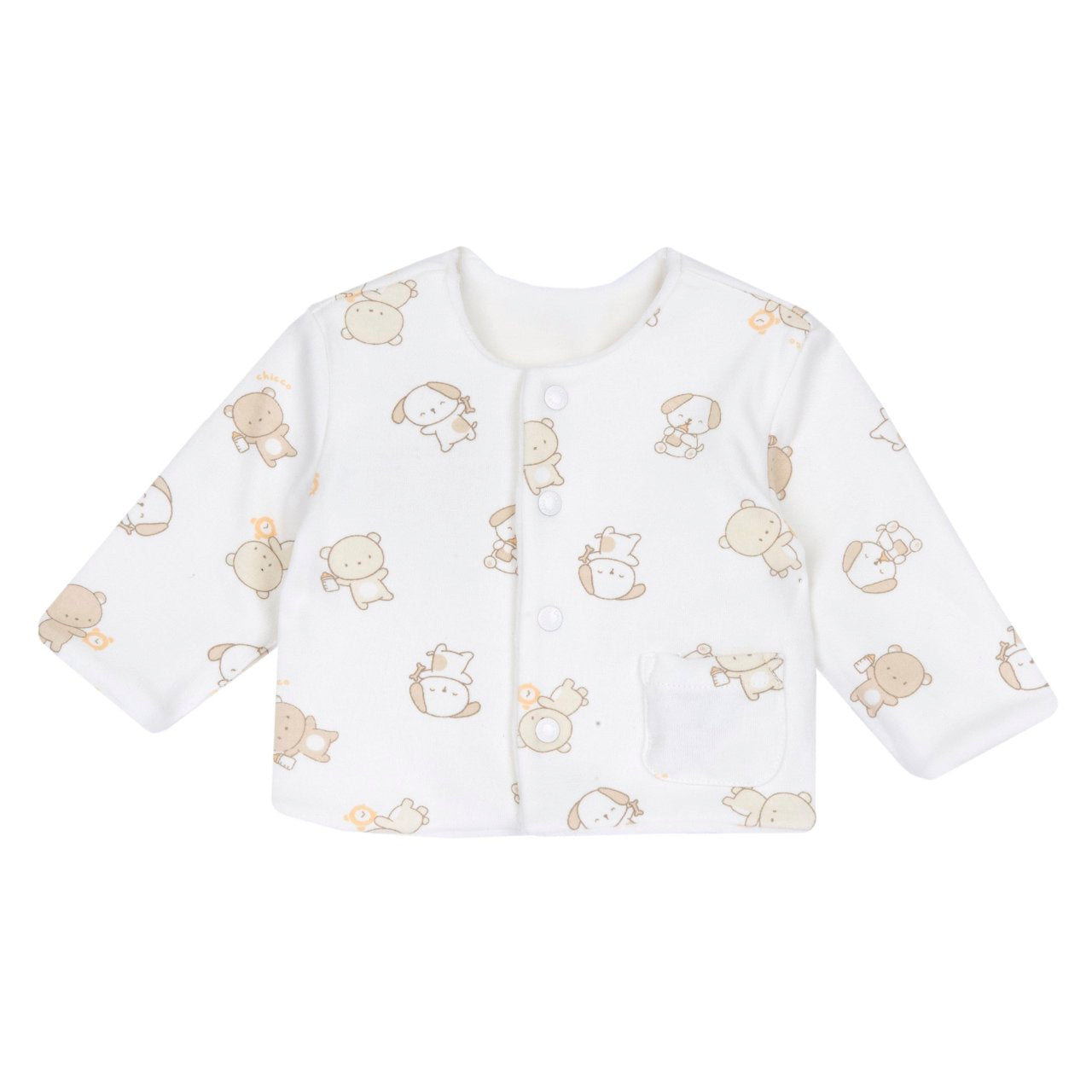 Chicco Cardigan Reversibile Bianco
