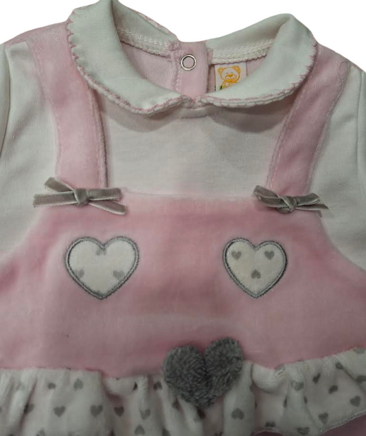 Luglio Tutina Neonato Ciniglia Rosa