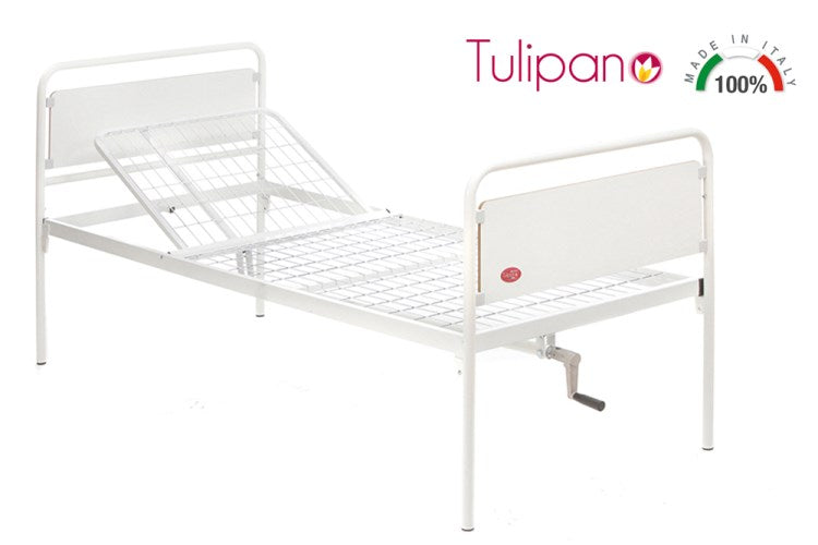 Moretti Letto degenza con 1 manovella larghezza 90cm