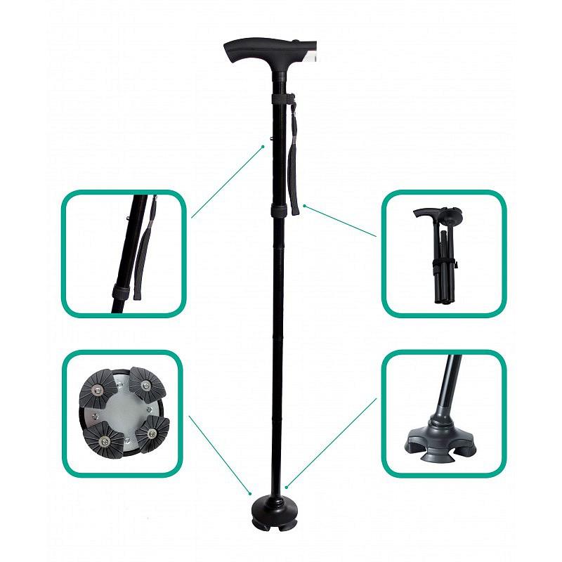 Mq perfect bastone da passeggio con luce