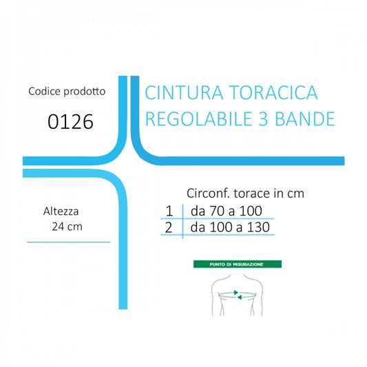 Gibaud cintura toracica regolabile 3 bande