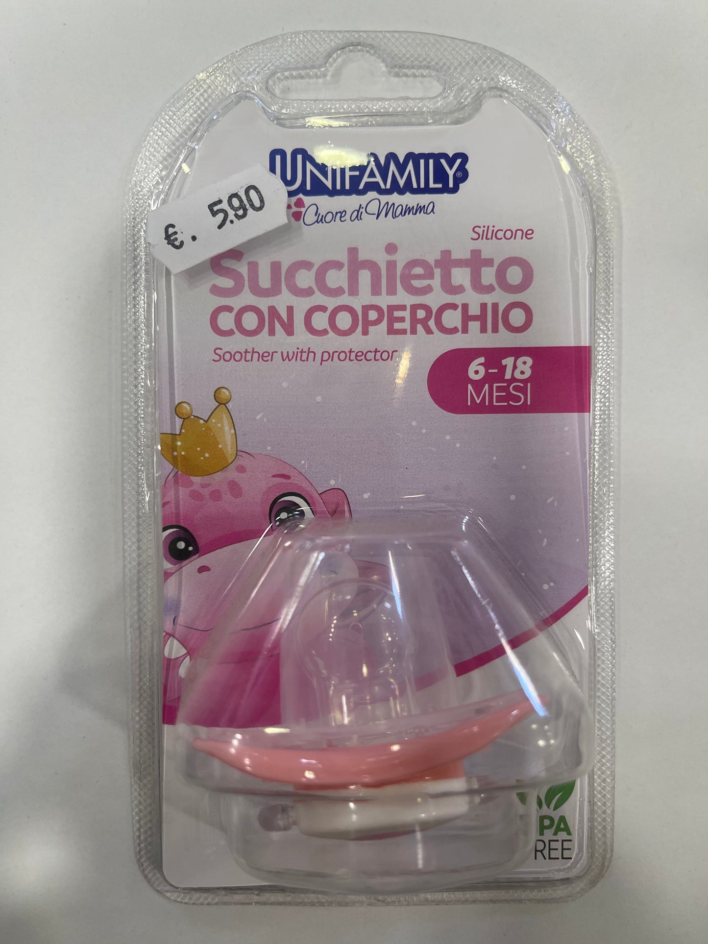 Unifamily ciuccio con coperchio 6-18