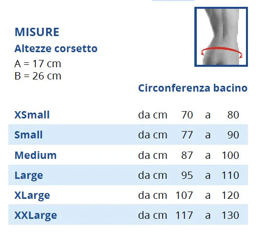 Camp Corsetto elastico lombosacrale con rinforzi paravertebrali e supporto lombare ad incrocio