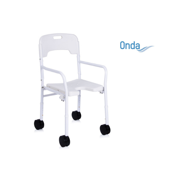 Moretti Sedia doccia pieghevole su ruote RS825