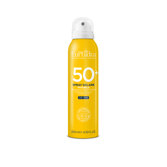 Euphidra Spray Invisibile Solare Corpo Protezione molto alta resistente all'acqua spf 50+