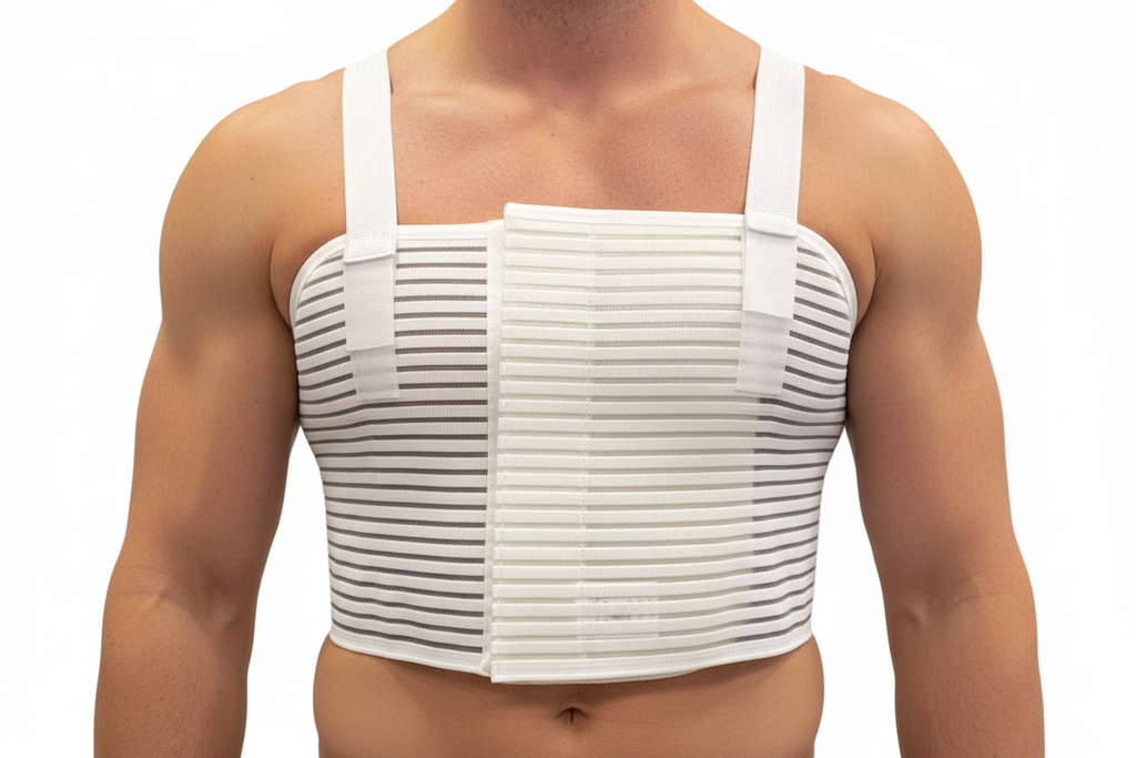 Fascia Toracica Post-Operatoria Regolabile con Bretelle