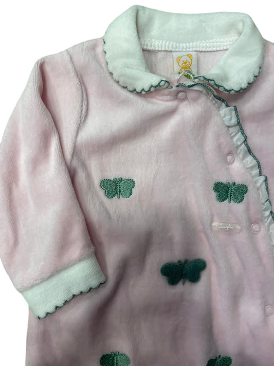 Luglio Tutina Neonato Ciniglia Rosa