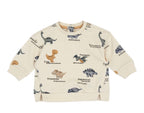 Chicco Felpa Bambino con Dinosauri in Cotone Morbido con Bottoni