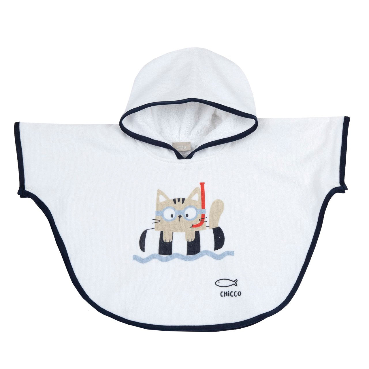 Chicco poncho con cappuccio in spugna di cotone Swim