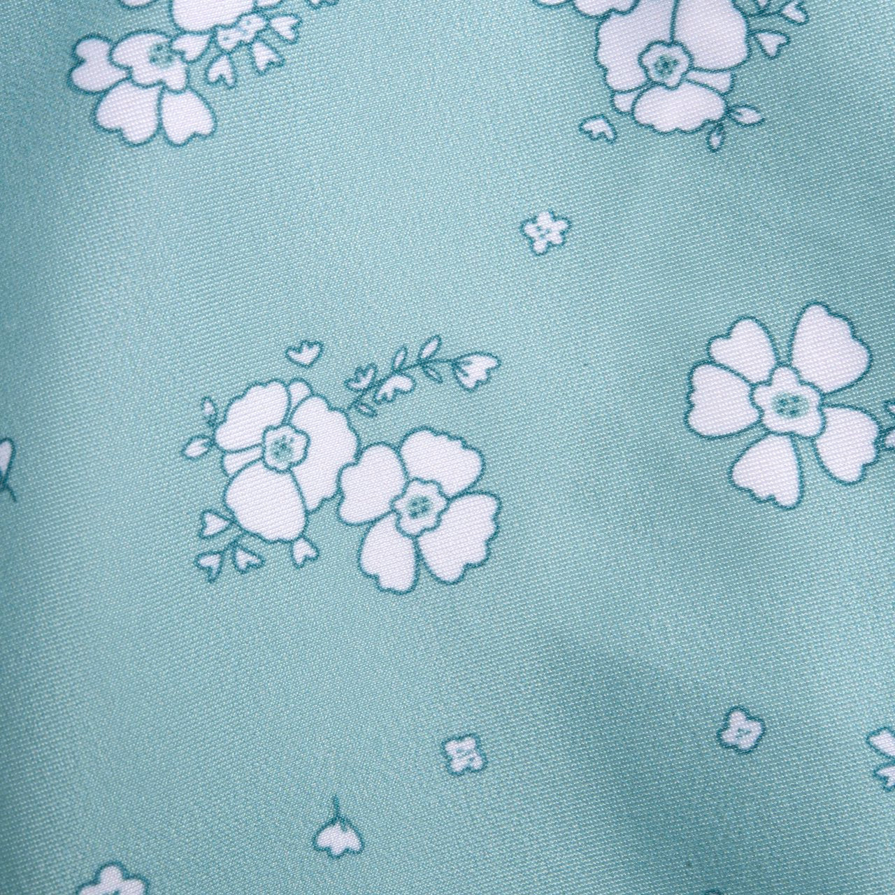 Chicco Costume Intero con Volat Verde Marino con Fiori Bianchi