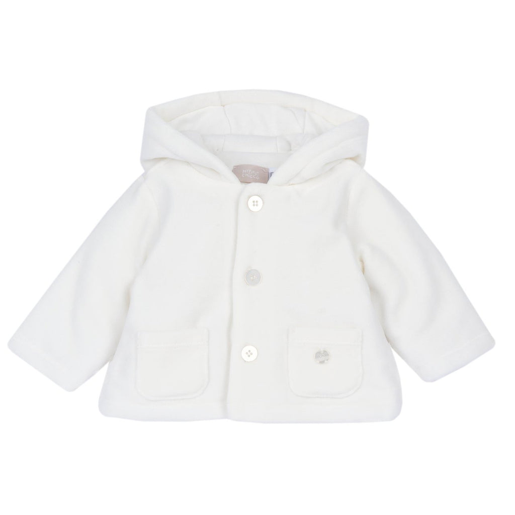 Chicco Cardigan Bianco con Cappuccio