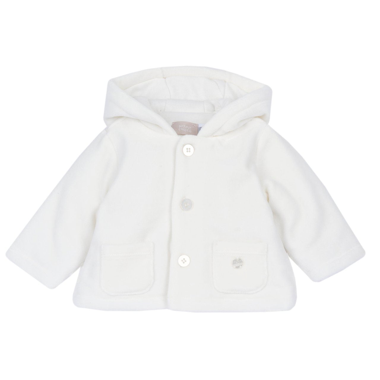 Chicco Cardigan Bianco con Cappuccio