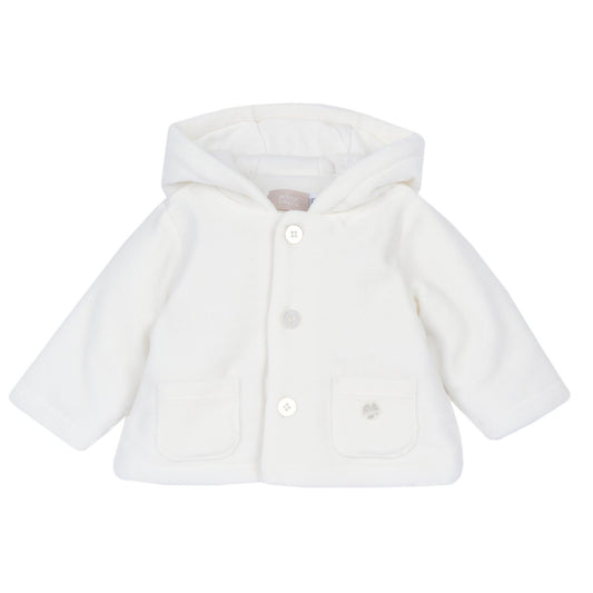 Chicco Cardigan Bianco con Cappuccio