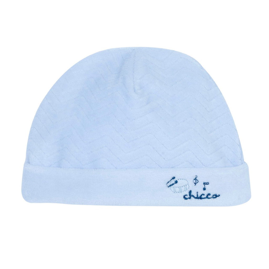 Chicco cappellino neonato azzurro in ciniglia