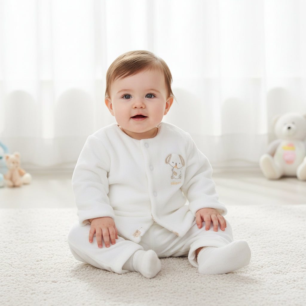 Chicco Cardigan Reversibile Bianco