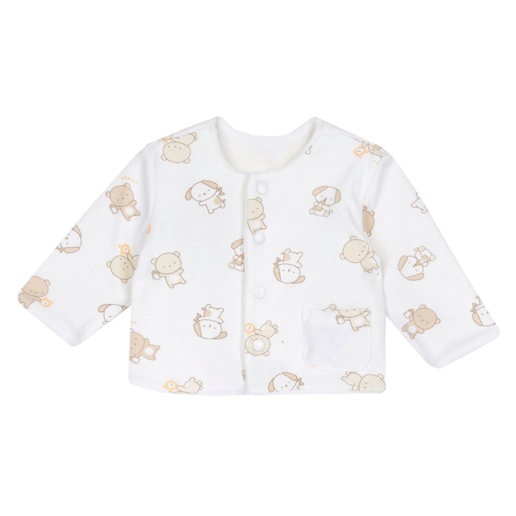 Chicco Cardigan Reversibile Bianco
