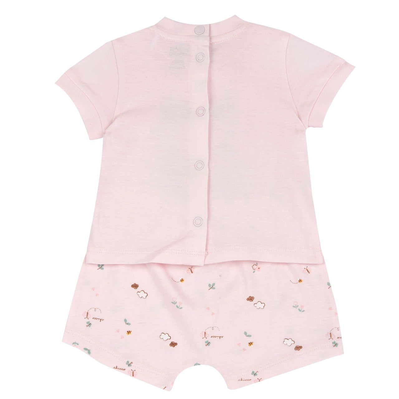 Chicco completo maglietta e pantaloni corti Rosa