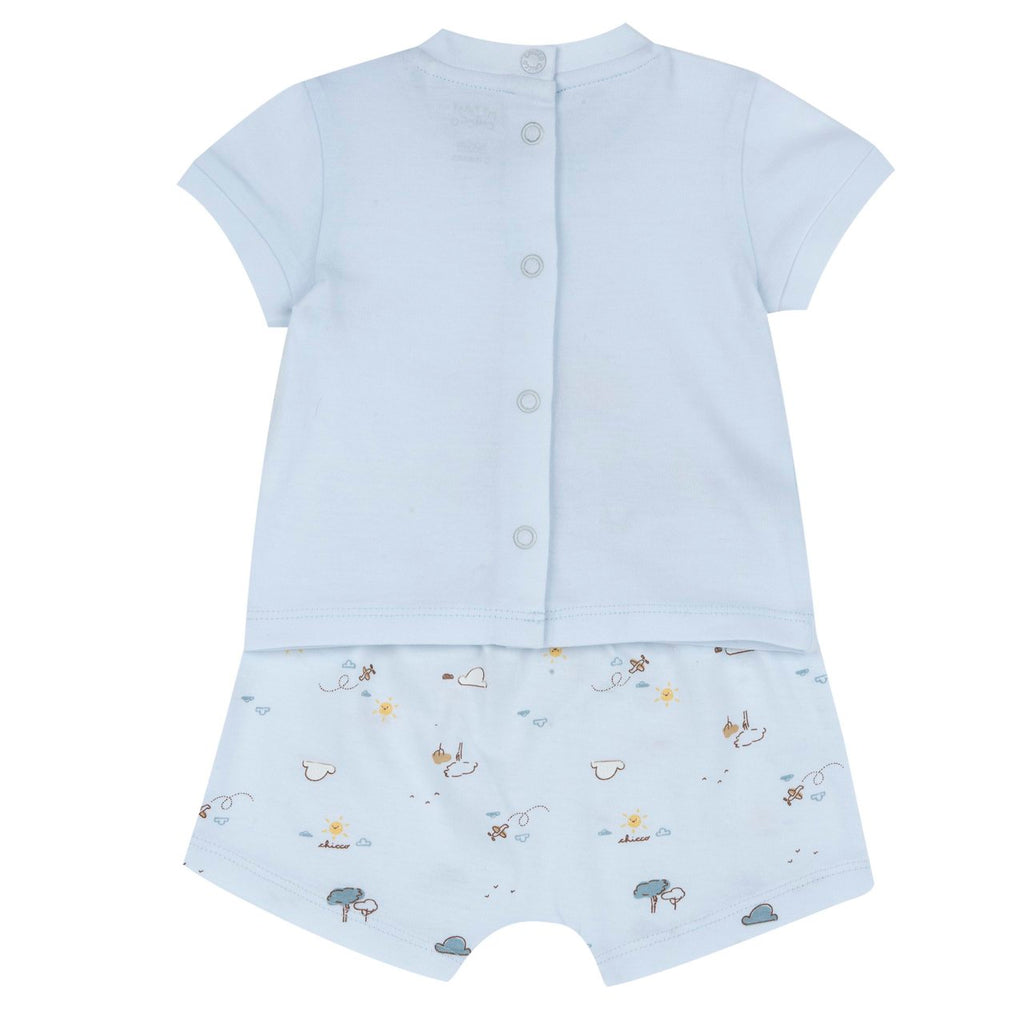 Chicco completo maglietta e pantaloni corti Azzurro