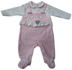 Luglio Tutina Neonato Ciniglia Rosa