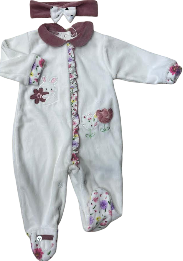 Luglio Tutina+Fascia Neonato Ciniglia