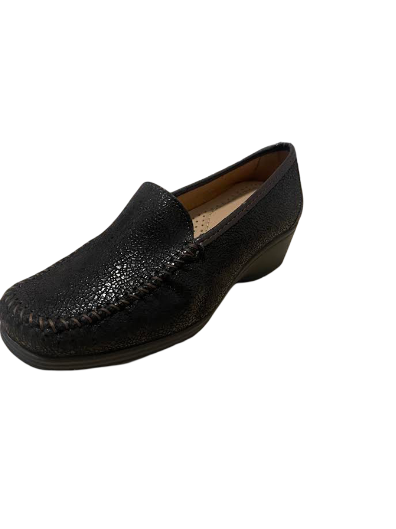 Gileplant mocassino scamosciato marrone lucido