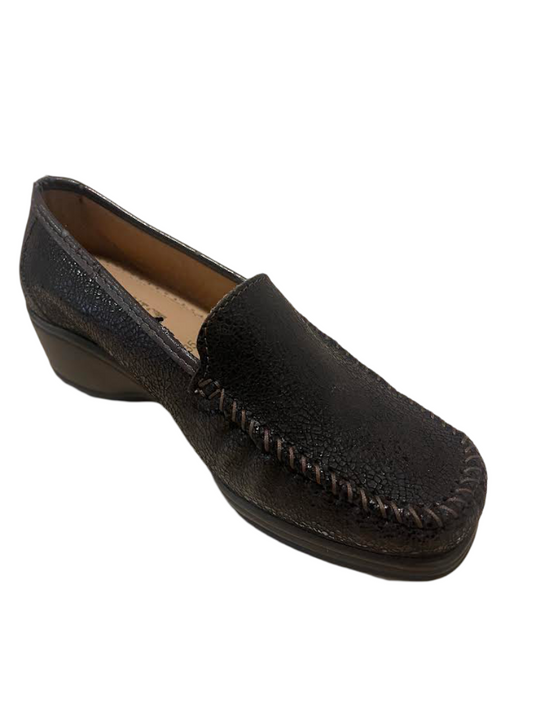 Gileplant mocassino scamosciato marrone lucido