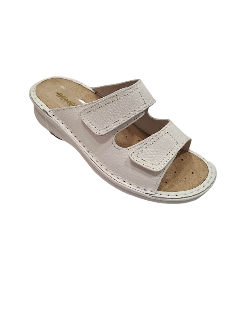 Benexa sandalo doppio velcro bianco