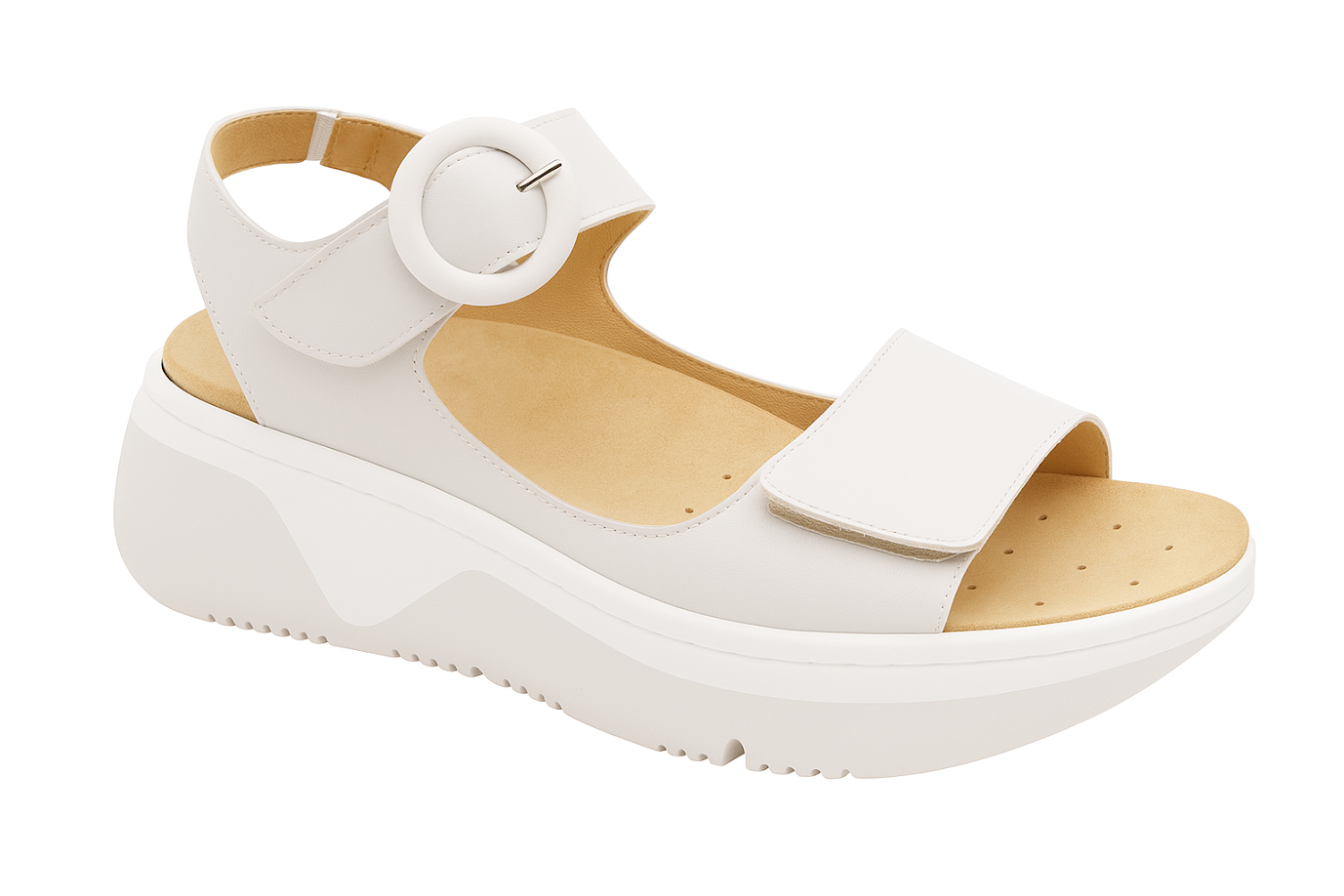 Benexa Sandalo Ghiaccio con doppio velcro regolabile e plantare estraibile