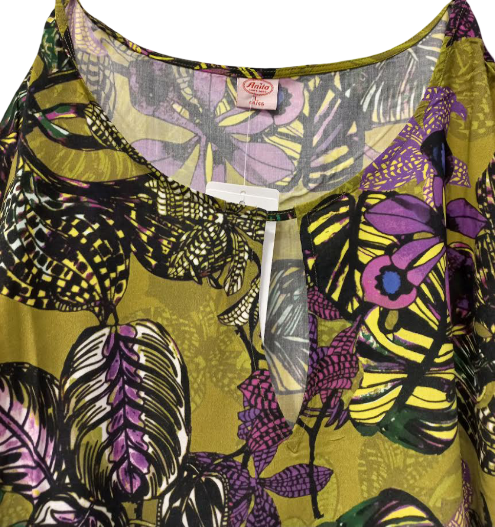 Tunica Copricostume Donna Anita Salla Fantasia Olive