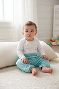 Pantaloni bambina My First Chicco con Bottoni Verde Acqua