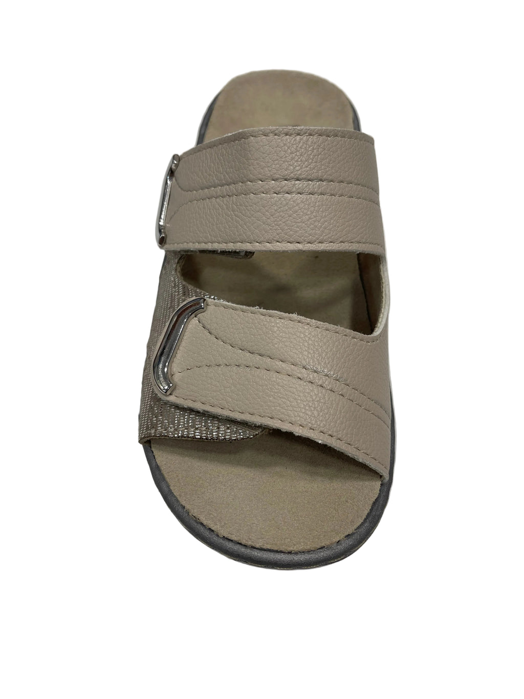 Itersan pantofola Ortopedica Donna Doppio Velcro regolabile Beige
