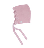 Chicco Cuffia Neonata in Maglia Rosa con Laccetti e Bordo Traforato