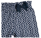 Chicco Pantaloni Bimba Blu con Cuori Bianchi e Volant