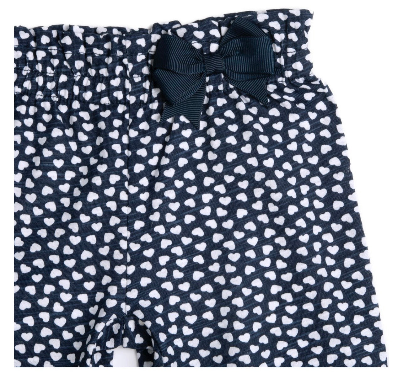Chicco Pantaloni Bimba Blu con Cuori Bianchi e Volant