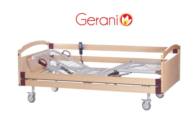 Moretti letto degenza a tre nodi su ruote elettrico