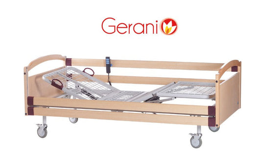 Moretti letto degenza a tre nodi su ruote elettrico