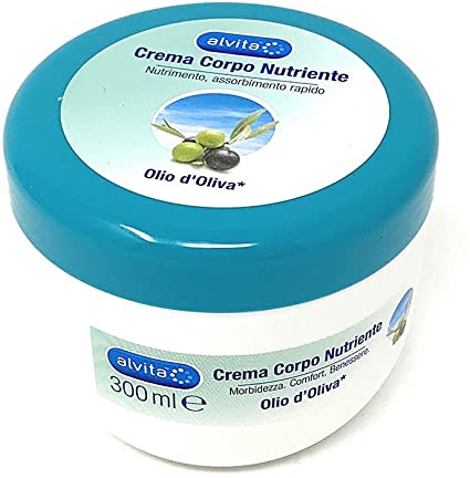 Alvita crema corpo nutriente all'olio d'oliva in vaso da 300ml