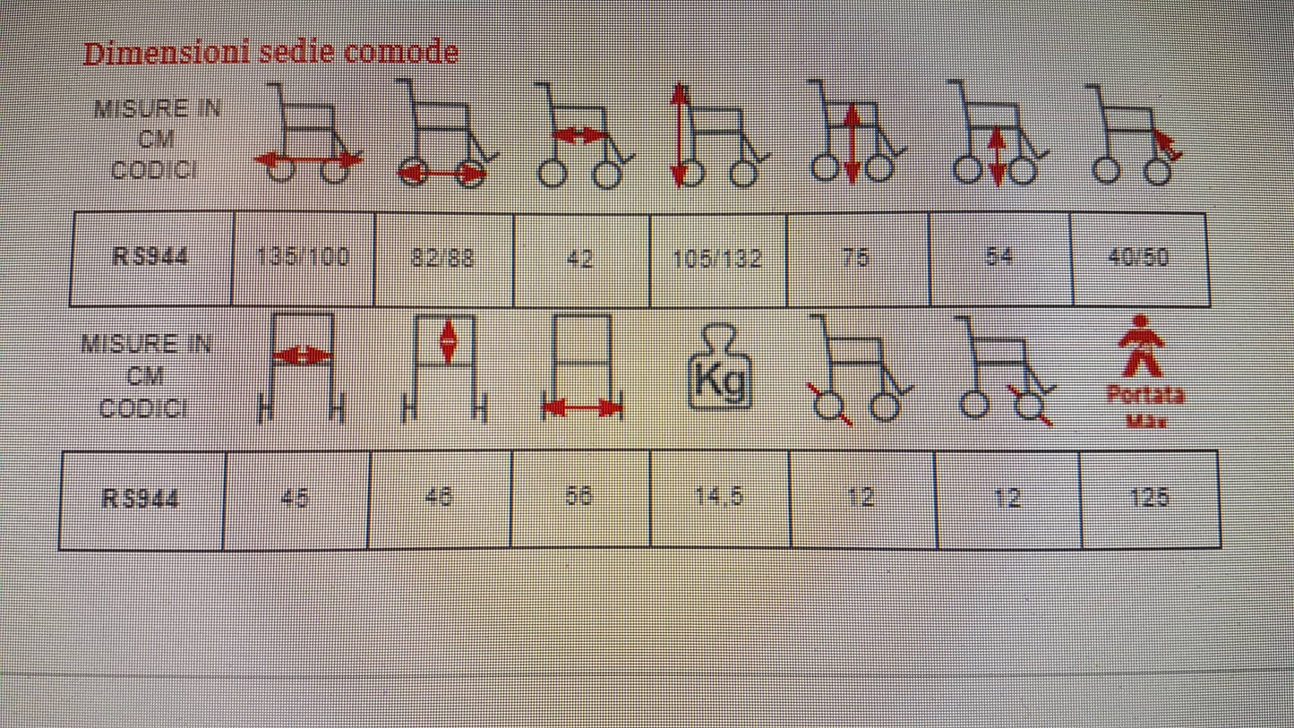 Moretti sedia comoda per WC e Doccia Basculante