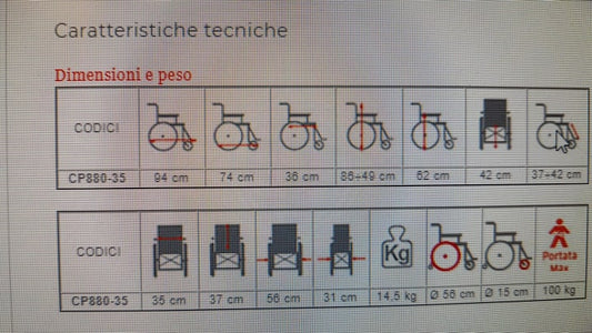 Moretti carrozzina pieghevole con autospinta per bambini