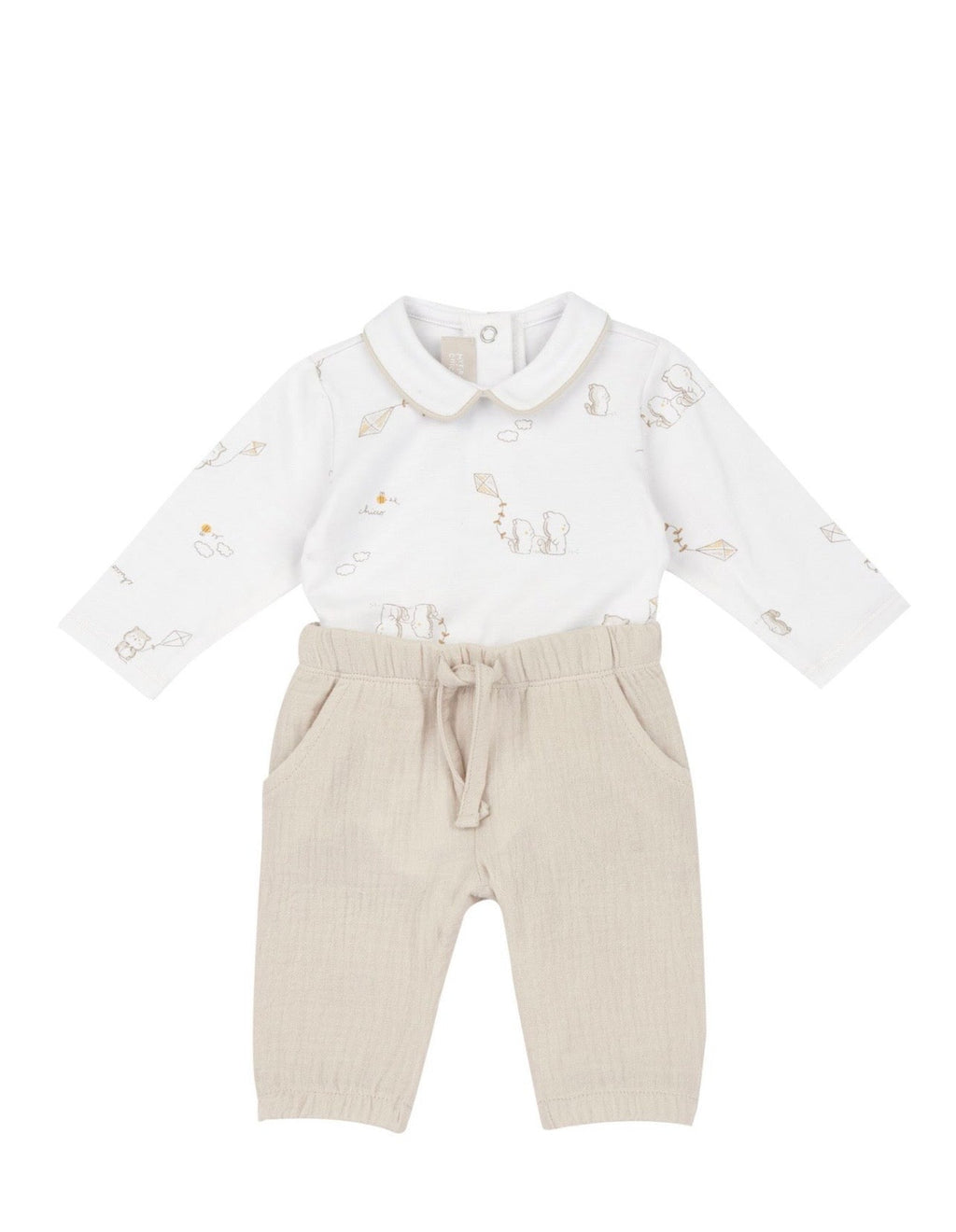 Chicco Completo Bambino Beige & Bianco