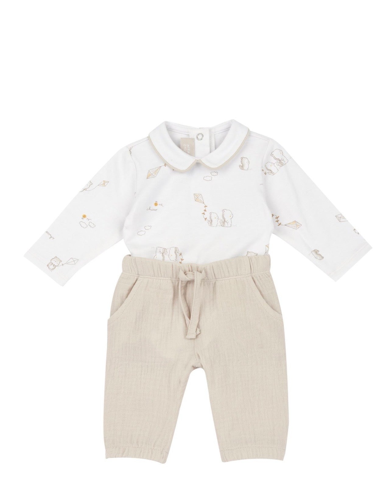 Chicco Completo Bambino Beige & Bianco