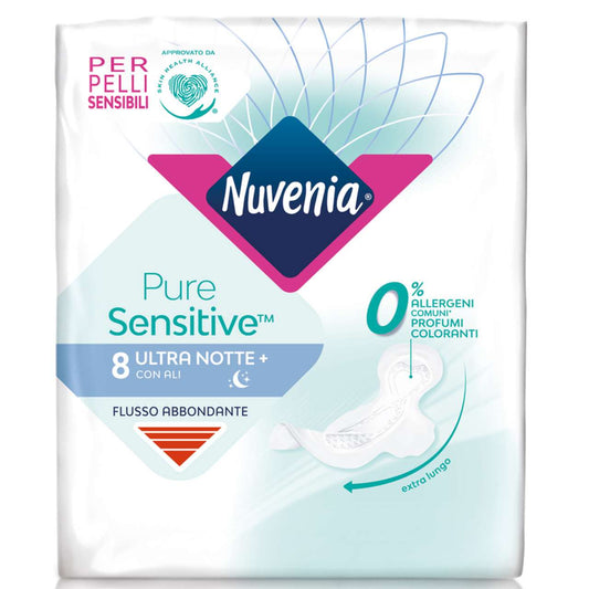NUVENIA ASSORBENTI PURESENSITIVE ULTRA NOTTE CON ALI 8PZ