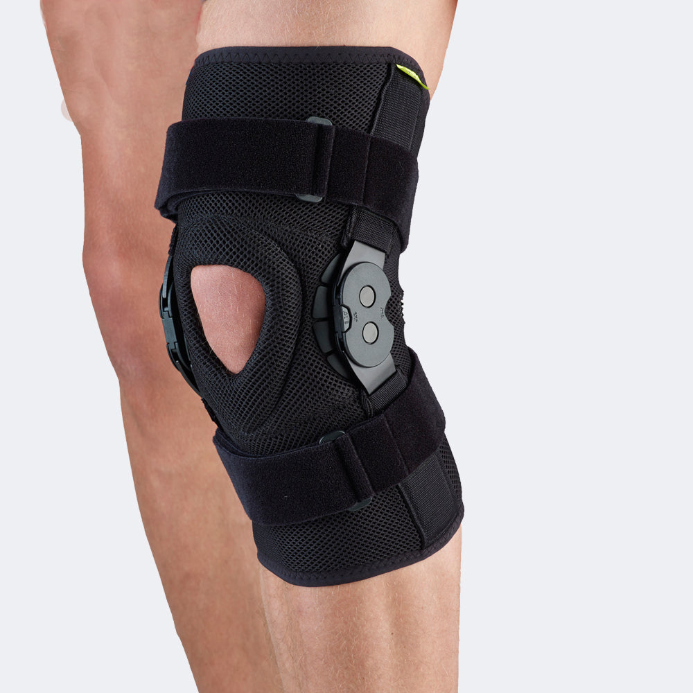 28050 Ginocchiera tubolare con stabilizzatore rotuleo e articolazioni policentriche regolabili