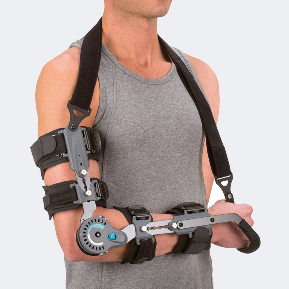 Tutore articolato di gomito regolabile,telescopico TEL 510