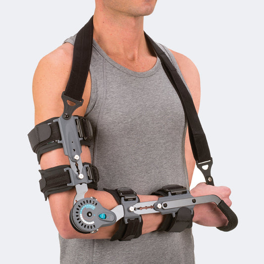 Tutore articolato di gomito regolabile,telescopico TEL 510