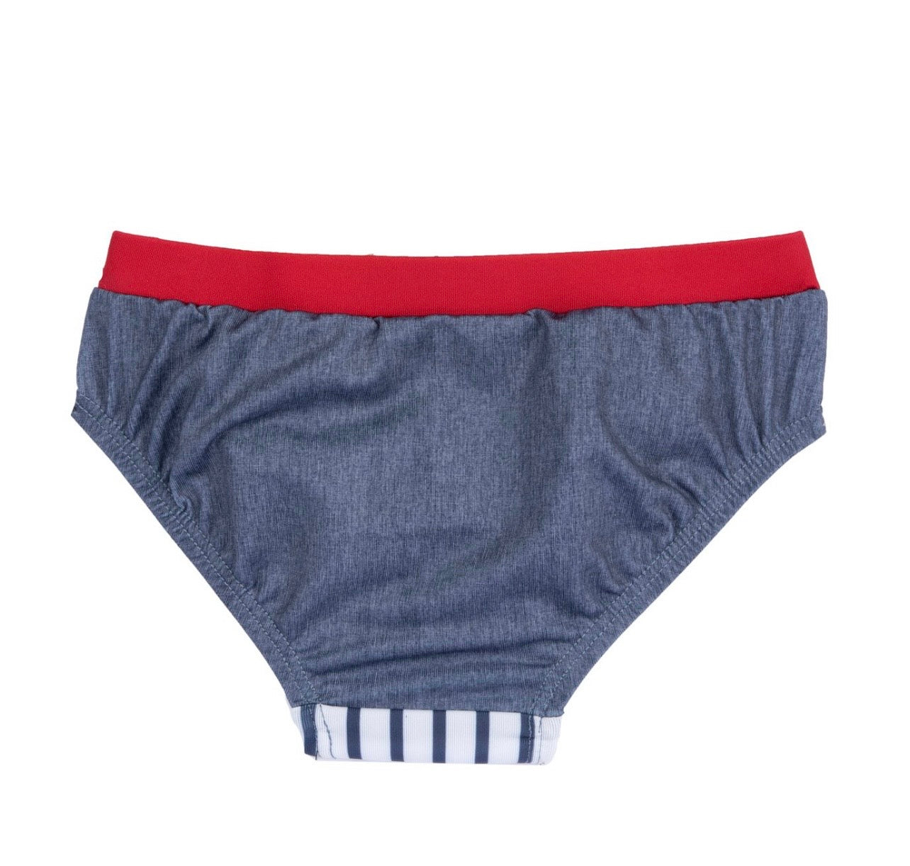 Chicco Costume da Bagno Slip Bambino a Righe Navy e Granchietti Rossi
