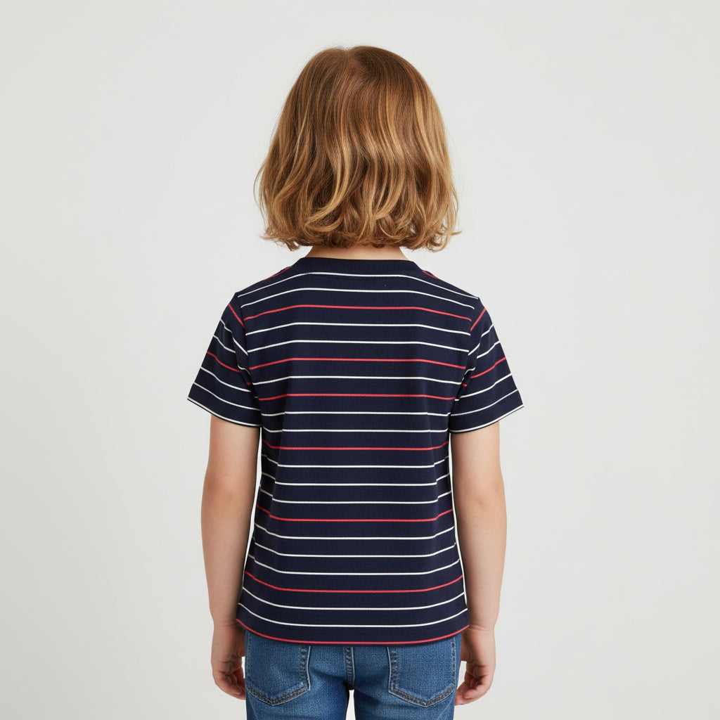 Chicco T-Shirt bambino a Righe Blu Navy