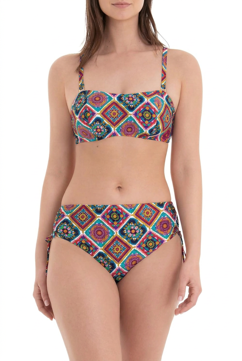 Rosa Faia Crochet Flower Bikini da donna