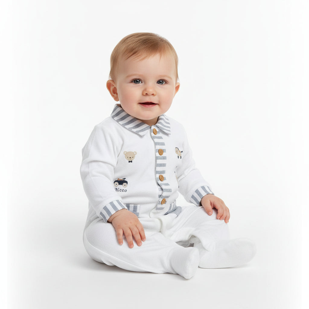 Tutina Neonato Chicco con Piedini Cotone Morbido
