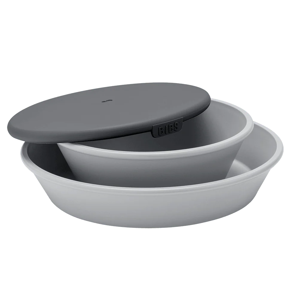 Bibs Set piatto per la pappa Piatto+Ciotola con coperchio